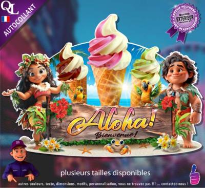 Autocollant ALOHA glace à l'italienne STICKER