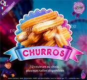 Autocollant CHURROS ruban stick forain