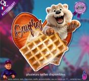 Autocollant GAUFRES COEUR BOIS ours 1