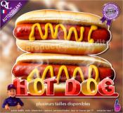 Autocollant HOT DOG titre 3D sticker