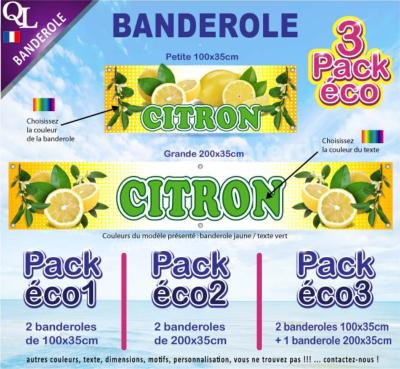 Banderole CITRON Pack éco au choix