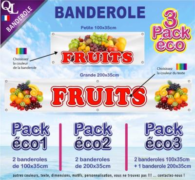 Banderole FRUITS Pack éco au choix