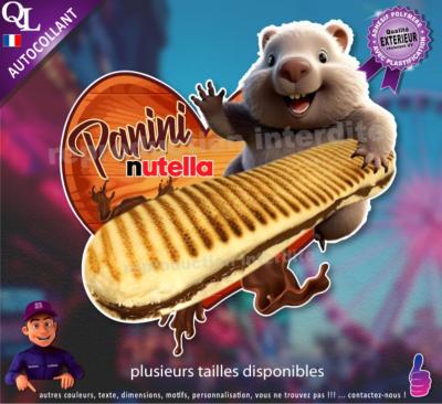 Autocollant PANINI NUTELLA wombat 1