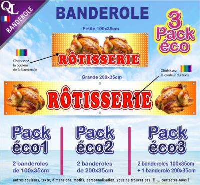 Banderole RÔTISSERIE Pack éco au choix