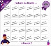 Etiquettes autocollantes illustrées PARFUMS GLACE BOULE