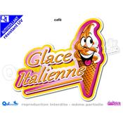 GLACE ITALIENNE COMIQUE TITRE autocollant