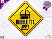 Autocollant BUBBLE TEA panneau Australien jaune