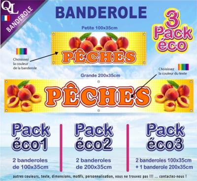 Banderole PECHES Pack éco au choix