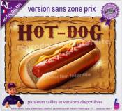 Autocollant HOT DOG affiche western