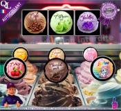 Etiquettes autocollantes GLACES GLACIER prestige