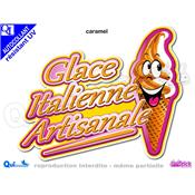 GLACE ITALIENNE ARTISANALE COMIQUE TITRE autocollant