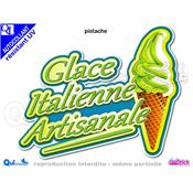 GLACE ITALIENNE ARTISANALE TITRE autocollant