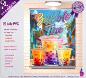 PLV BUBBLE TEA PROVENCE | choix : affiche autocollante - diffusant pour enseigne lumineuse - banderole - toile imprimée