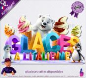 Autocollant GLACES ITALIENNE TITRE 3D BANQUISE sticker