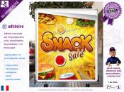 PLV SNACK SALE| choix : affiche autocollante - diffusant pour enseigne lumineuse - banderole - toile imprimée