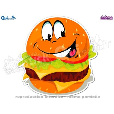 Autocollant Cartoon HAMBURGER