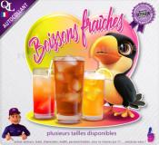 Autocollant BOISSONS FRAICHES COEUR toucan 1
