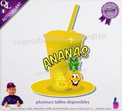 autocollant GRANITE parfum ANANAS sticker