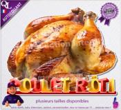 Autocollant POULET ROTI titre 3D sticker
