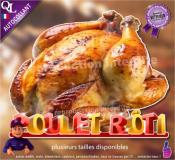 Autocollant POULET ROTI titre 3D sticker