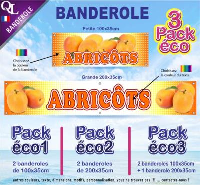 Banderole ABRICOTS Pack éco au choix