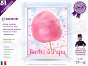 PLV BARBE A PAPA| choix : affiche autocollante - diffusant pour enseigne lumineuse - banderole - toile imprimée