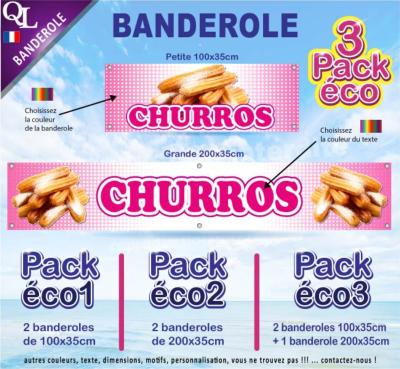 Banderole CHURROS Pack éco au choix