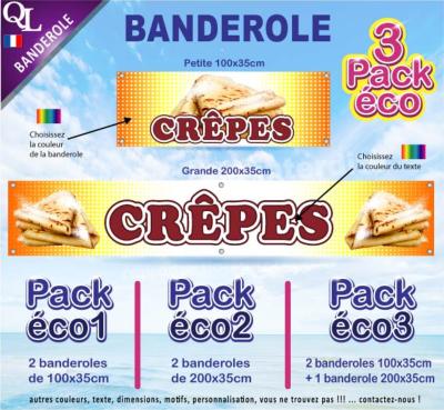 Banderole CREPES Pack éco au choix