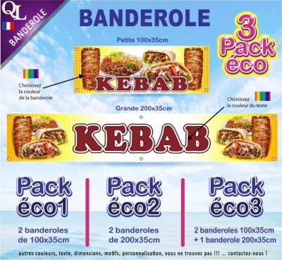 Banderole KEBAB Pack éco au choix