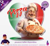 Autocollant PIZZA COEUR pizzaiolo 1