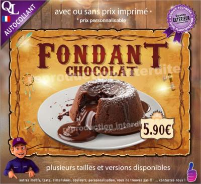 sticker affiche FONDANT CHOCOLAT food truck snack sucrét parc theme indien