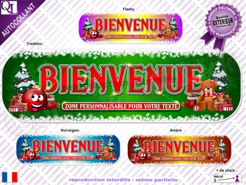 sticker affiche BIENVENUE marché de noël