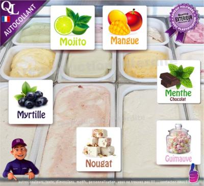 etiquettes stickers parfums glaces glacier